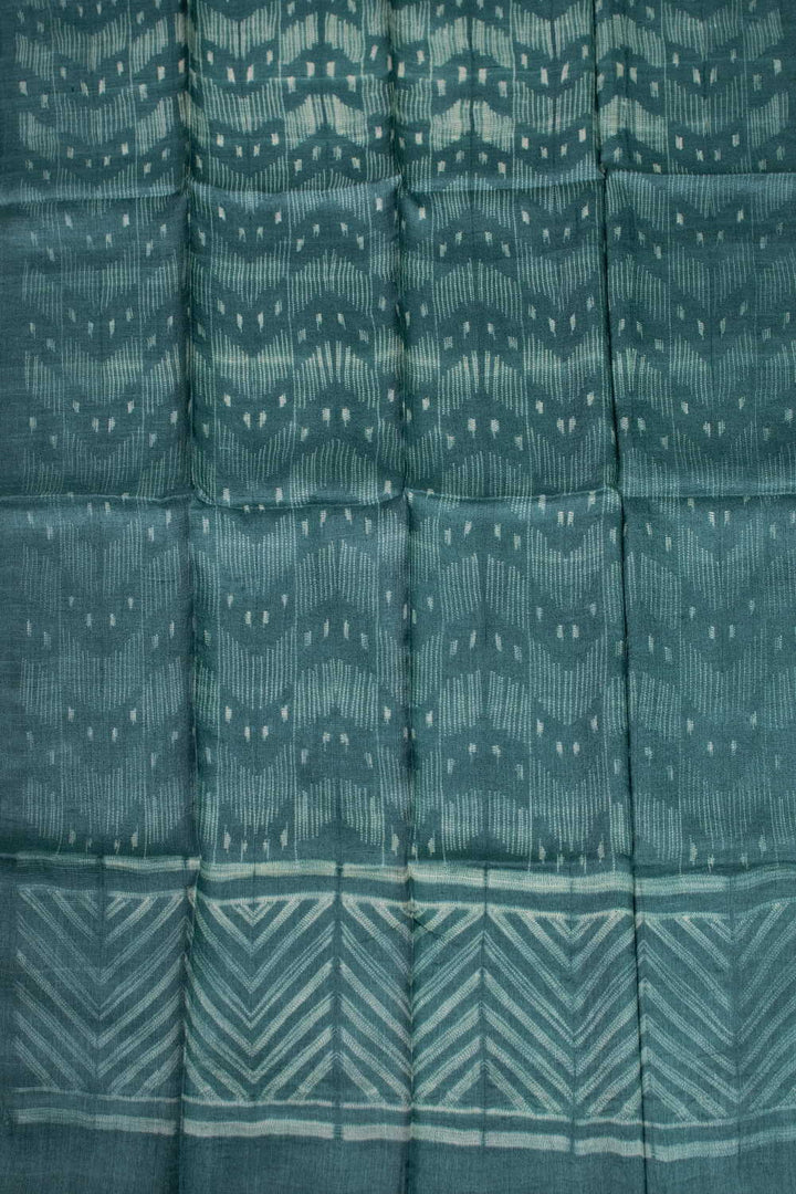 Cadmium Green Shibori Tussar Top & Dupattas