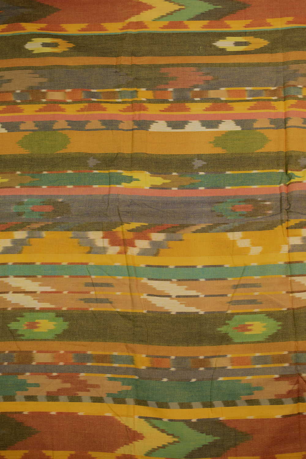 Multi-Color pattern Ikat Cotton Fabric - 1m