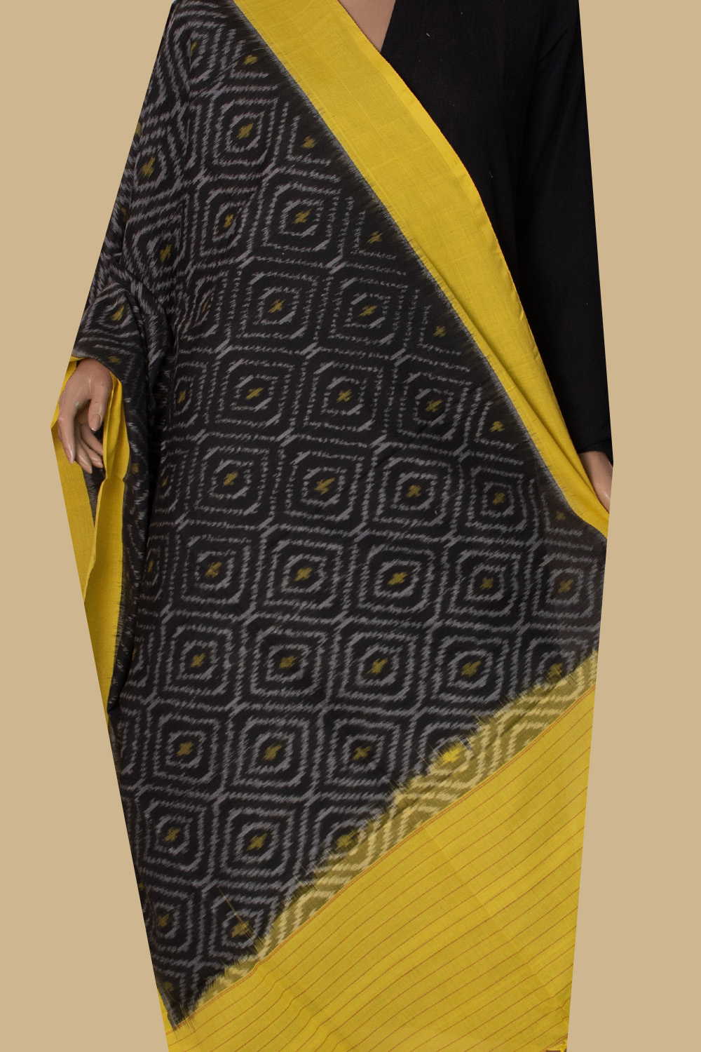 Ikat Cotton Dupatta - Matkatus