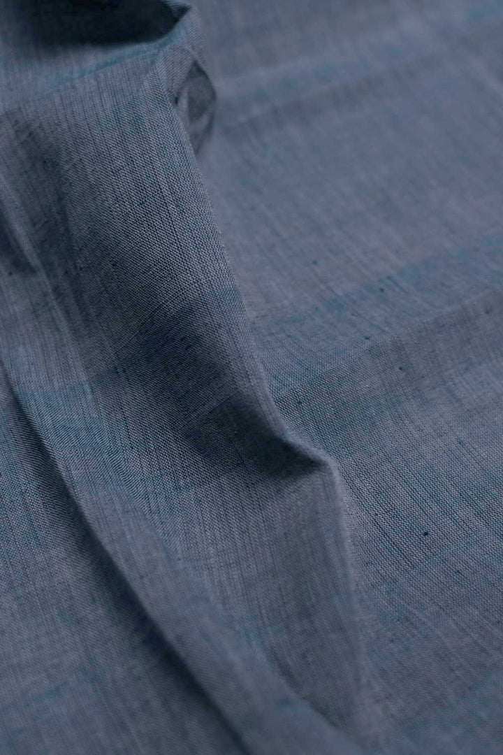 Mild Blue Handspun Cotton Fabric - 1m