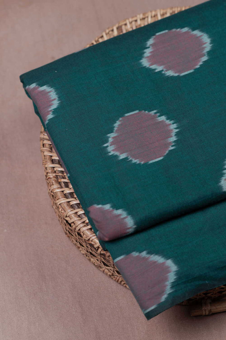 Polka Dot - Green Ikat Cotton Fabric