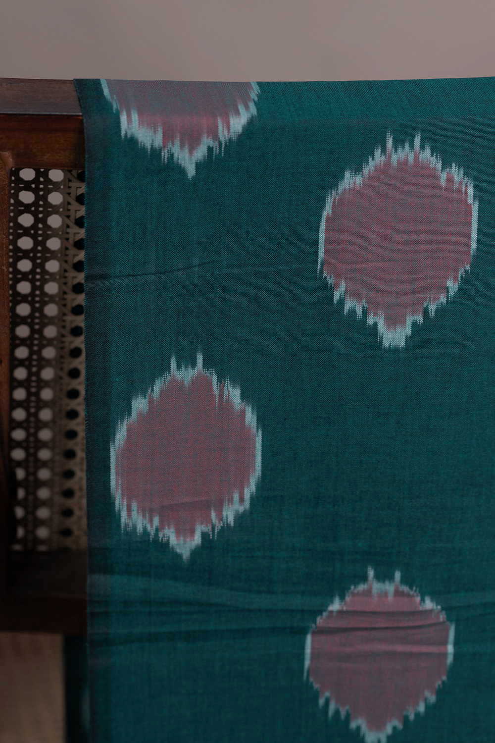 Polka Dot - Green Ikat Cotton Fabric