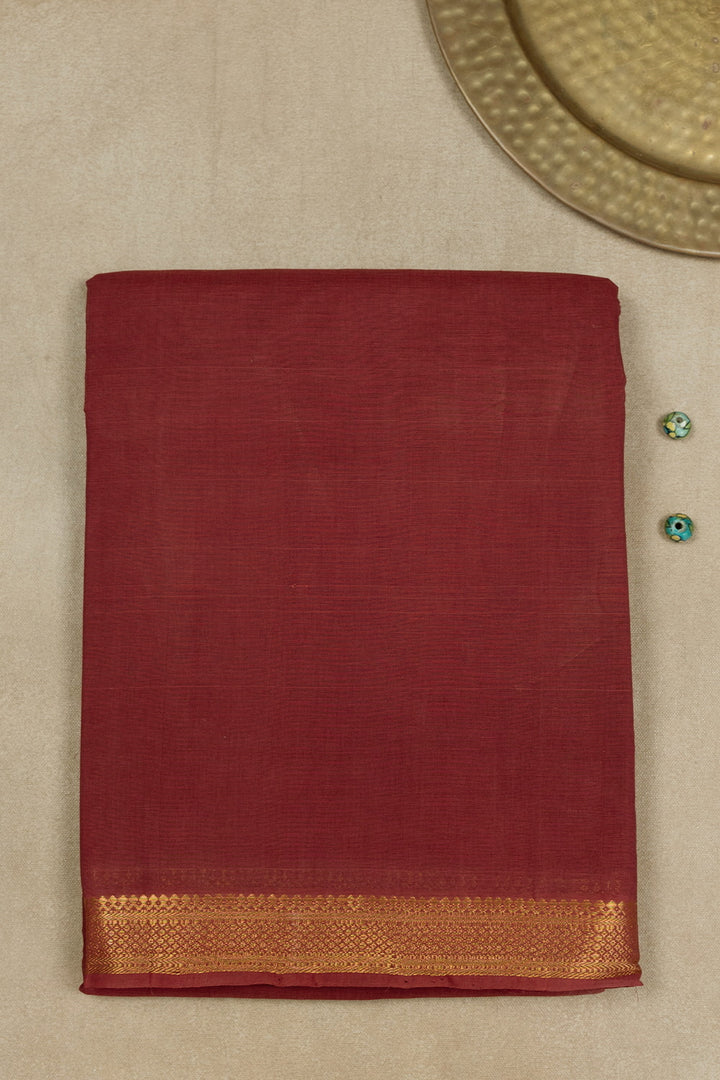 Burgundy Maroon Mangalagiri Cotton saree
