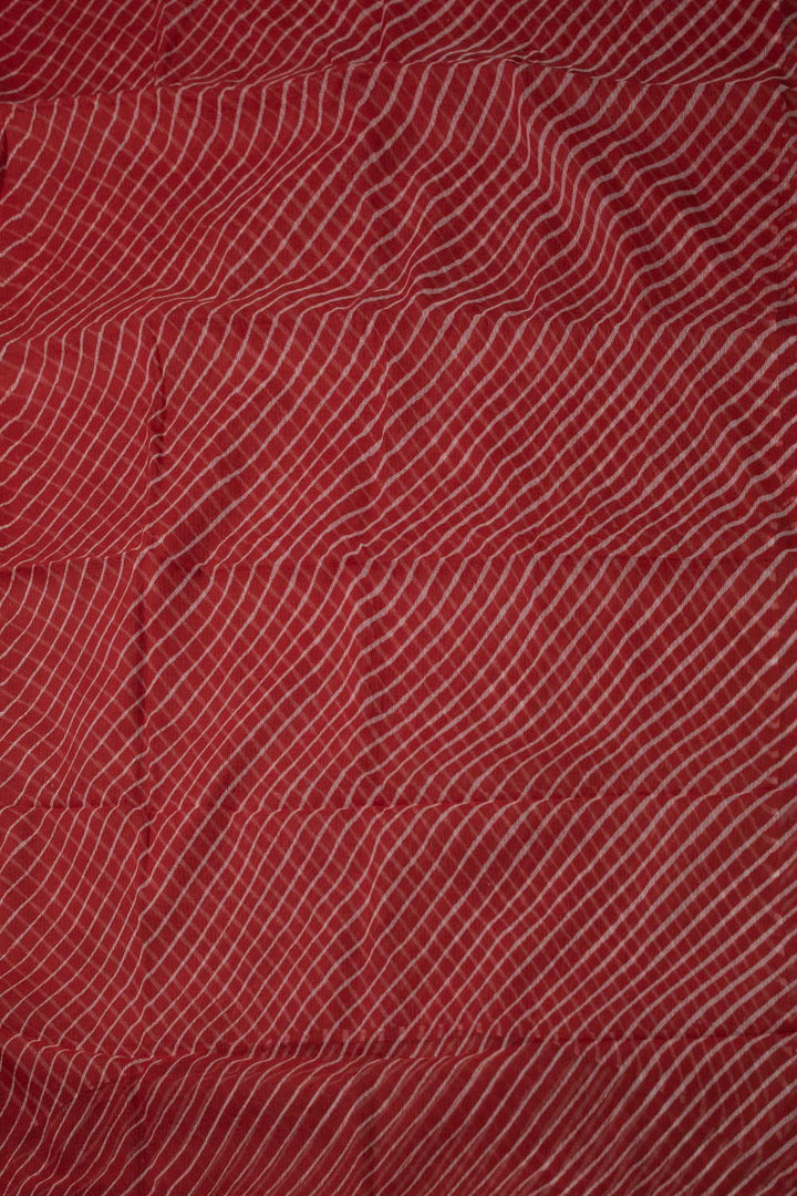 Red Leheriya Kota Cotton saree