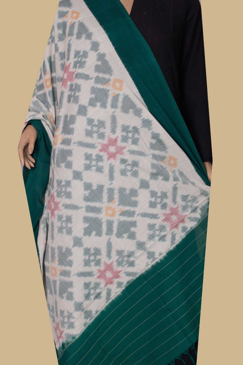 Ikat Cotton Dupatta - Matkatus