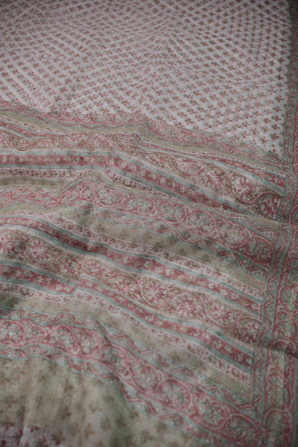 Block Printed Cotton Saree - Matkatus 