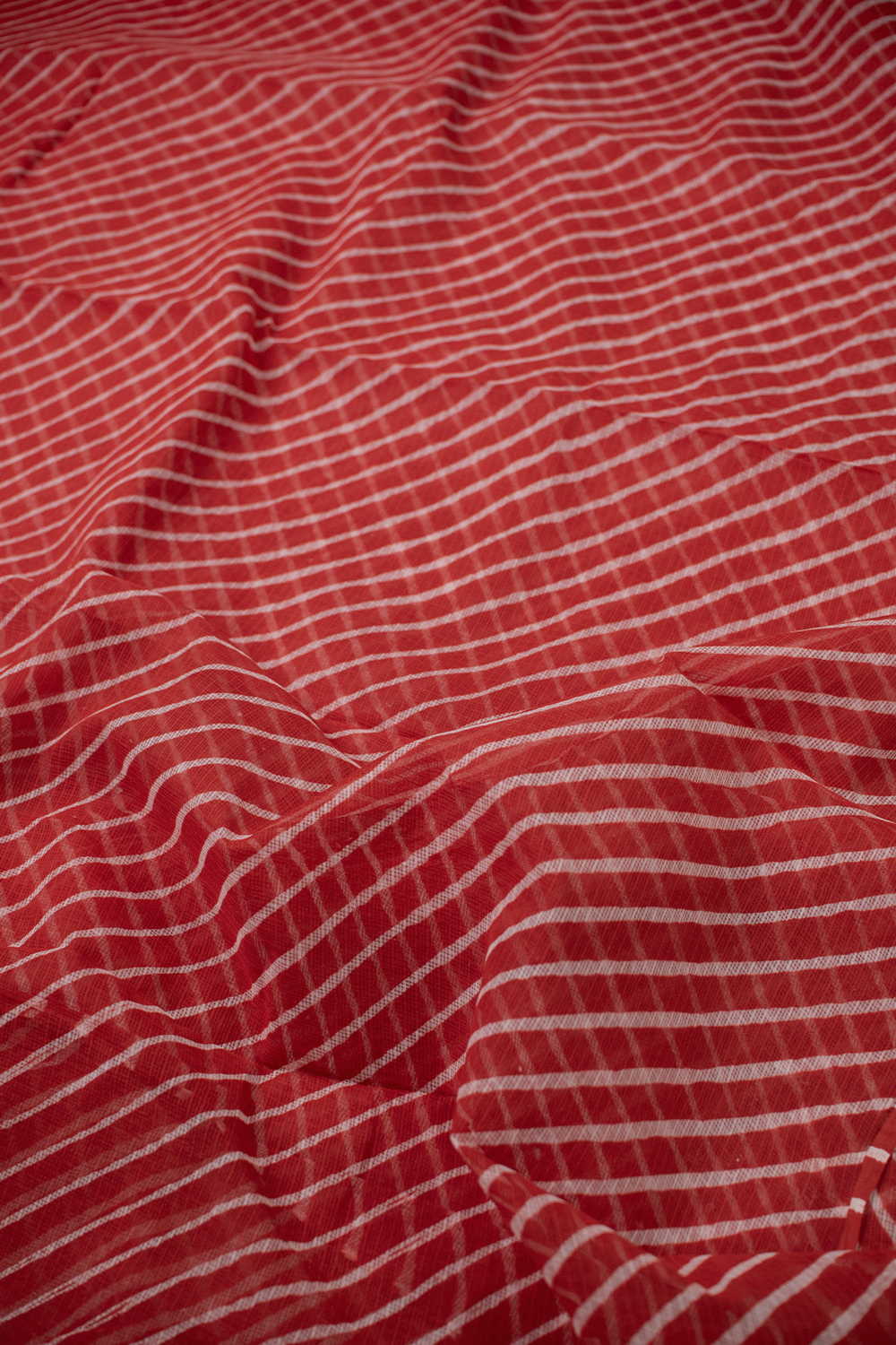 Red Leheriya Kota Cotton saree
