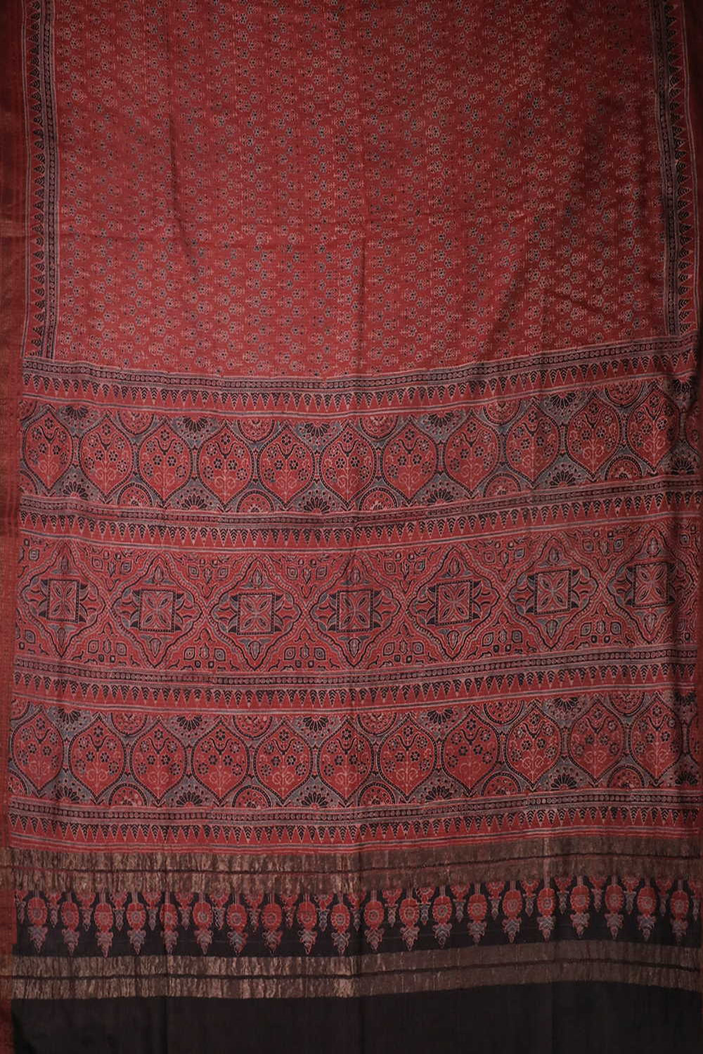 Ajrak Silk Saree - Matkatus 