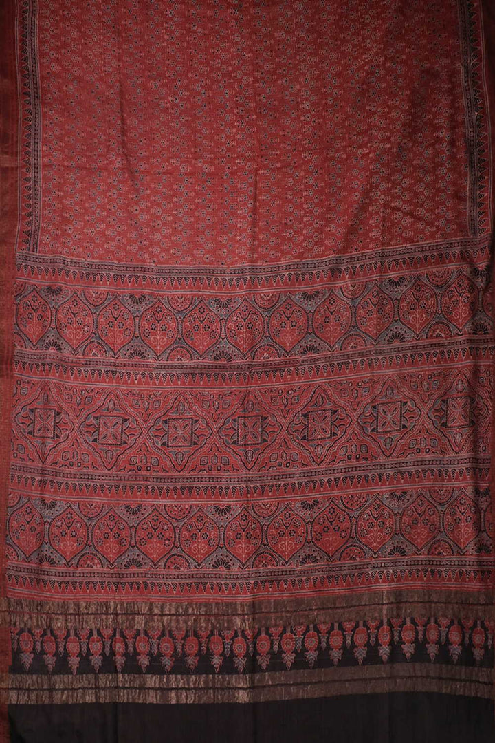 Ajrak Silk Saree - Matkatus 