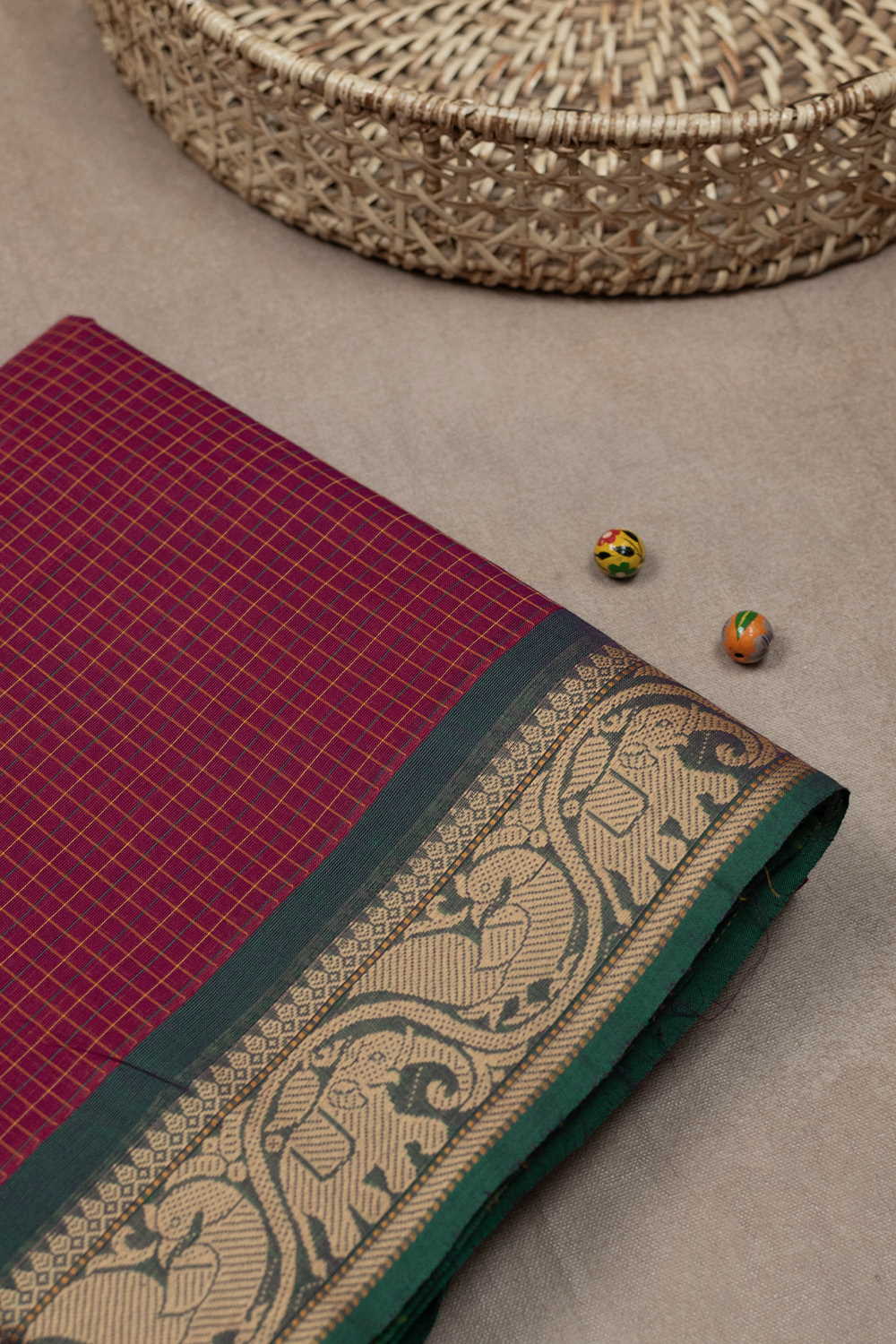 Kanchi Cotton saree-Matkatus 