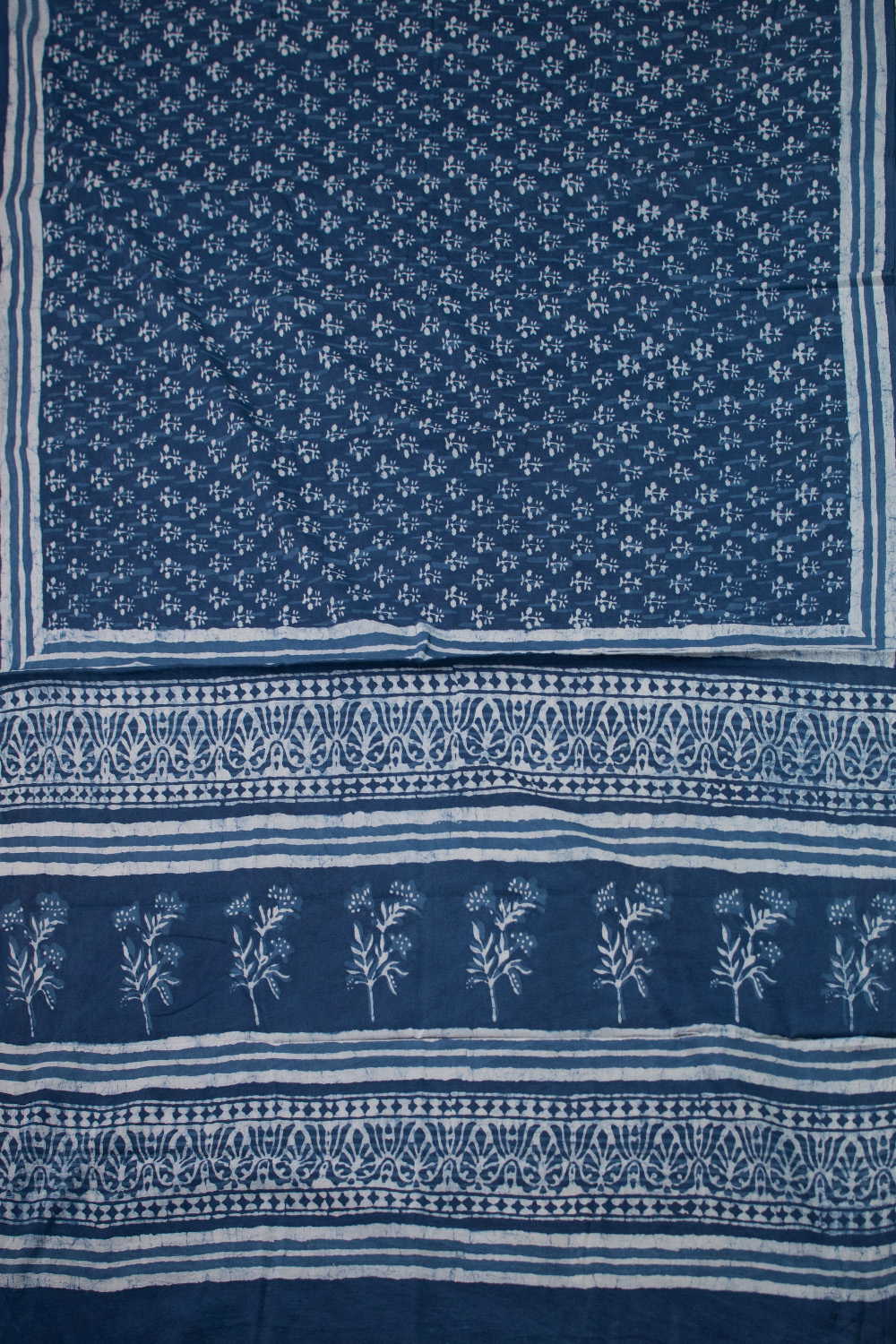 Block Printed Cotton Saree - Matkatus 