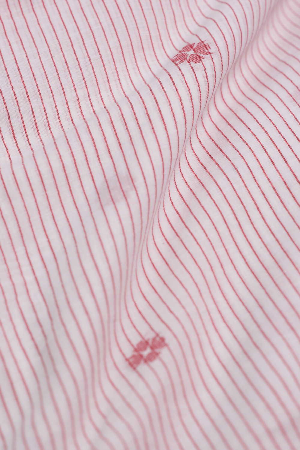 Stripe with Butta Jamdani Cotton Fabric