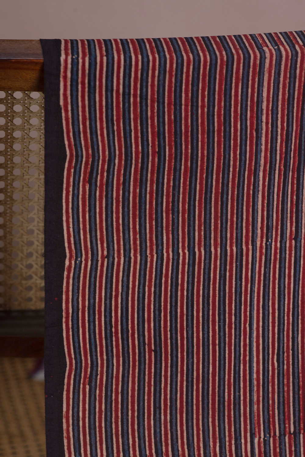 Striped Pattern Ajrak Cotton Fabric