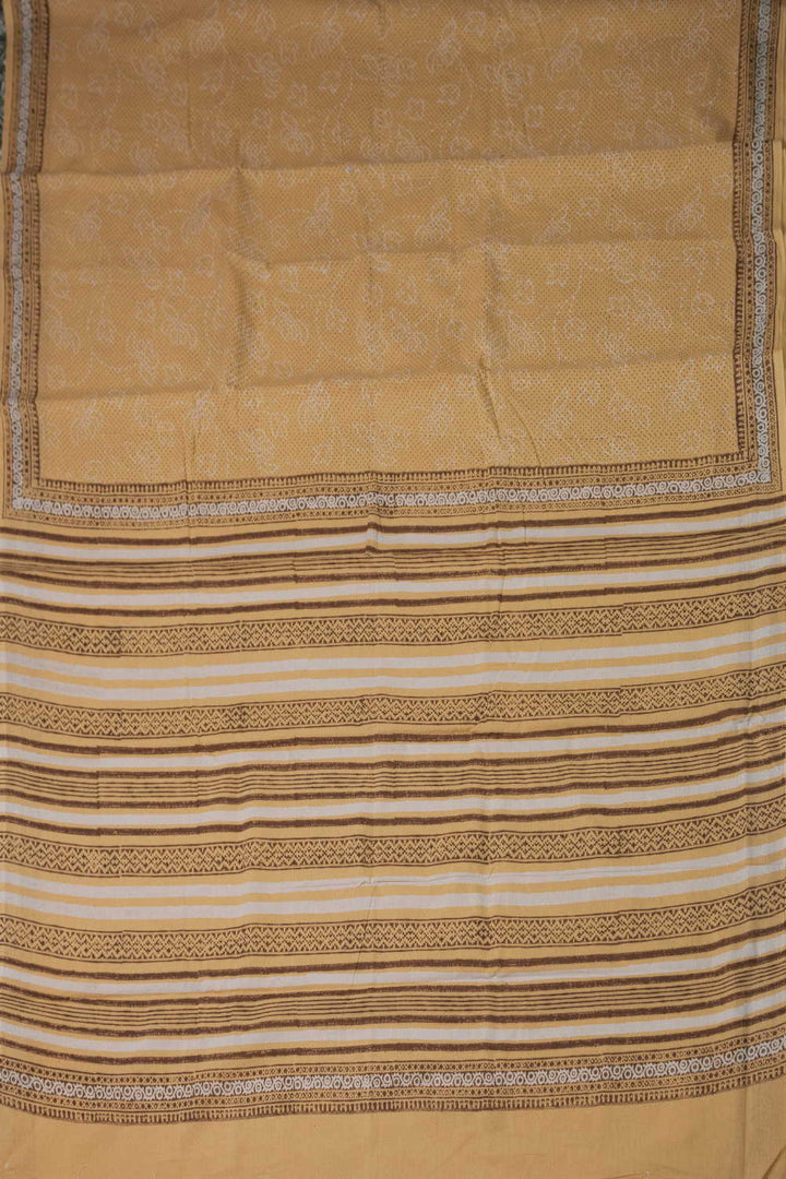 Block Printed Cotton Saree - Matkatus 