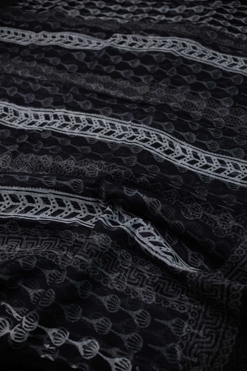 Block Printed Cotton Saree - Matkatus 