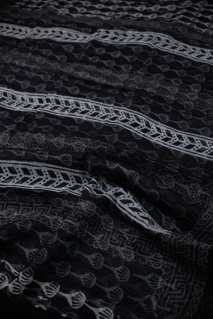 Block Printed Cotton Saree - Matkatus 