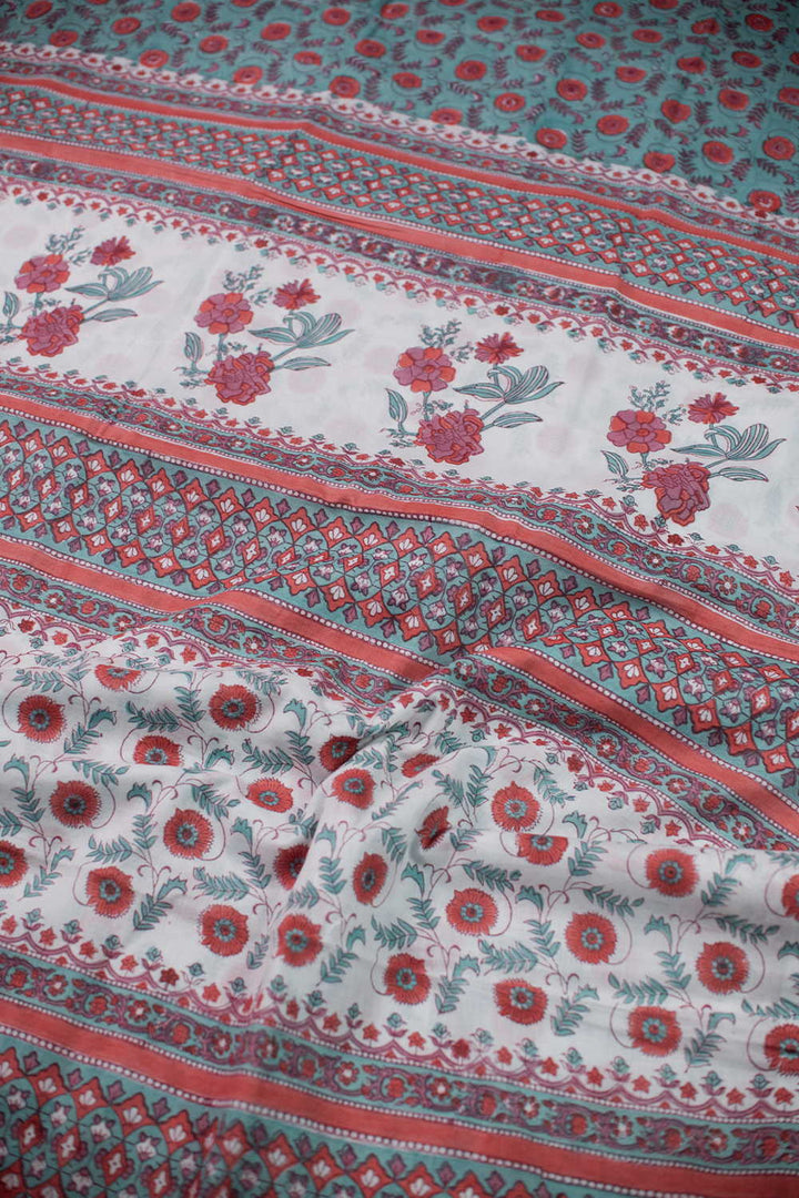 Block Printed Cotton Saree - Matkatus