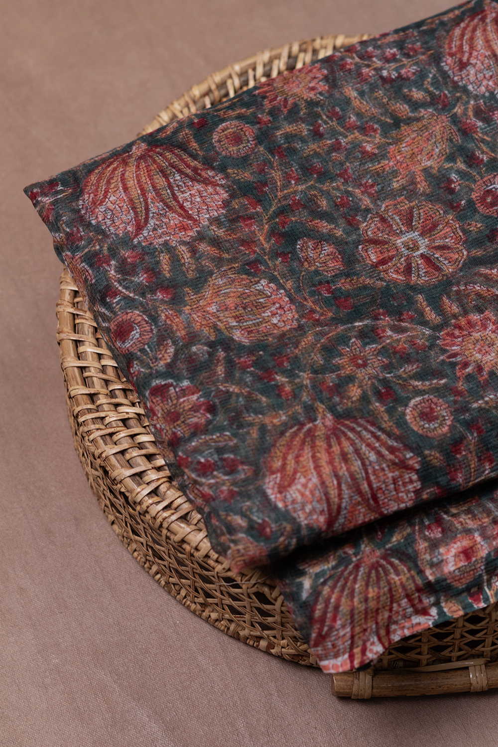 Block Printed Kota Fabric - Matkatus 