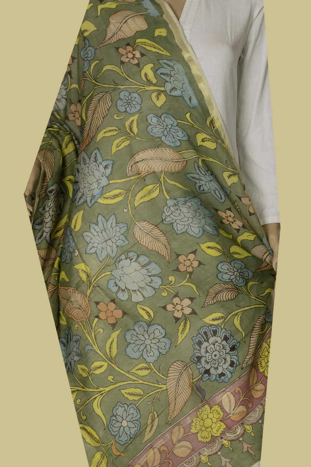 Hand Painted Dupatta - Matkatus