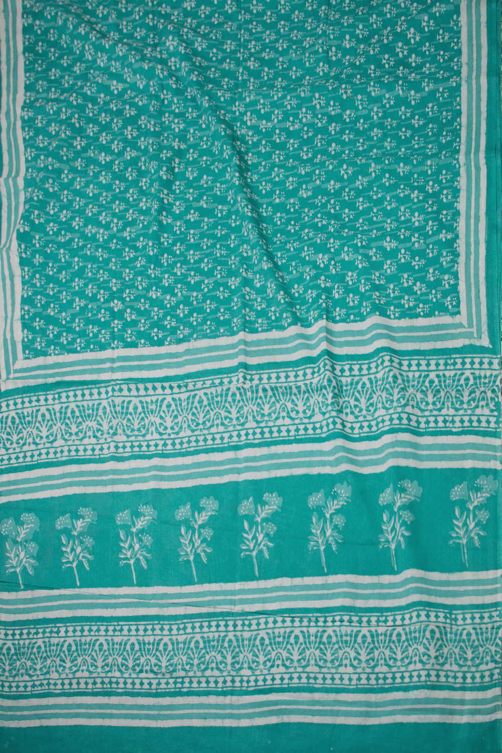 Block Printed Cotton Saree - Matkatus 