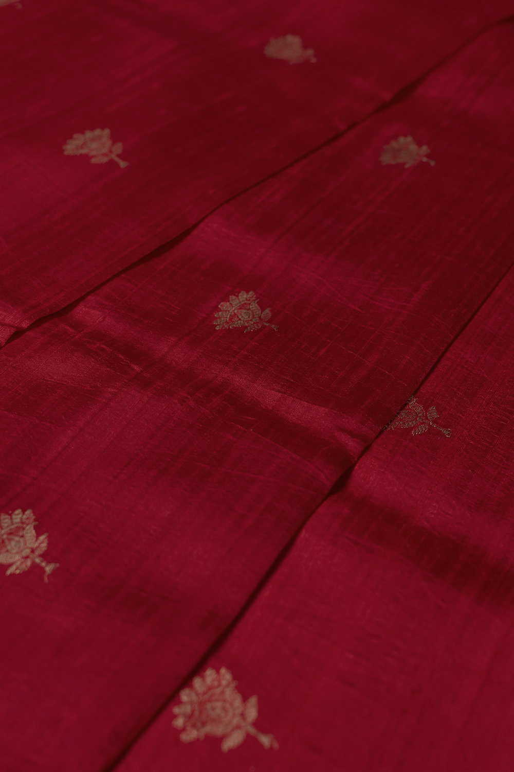 Traditional Red Banarasi Silk Fabric - 0.7m