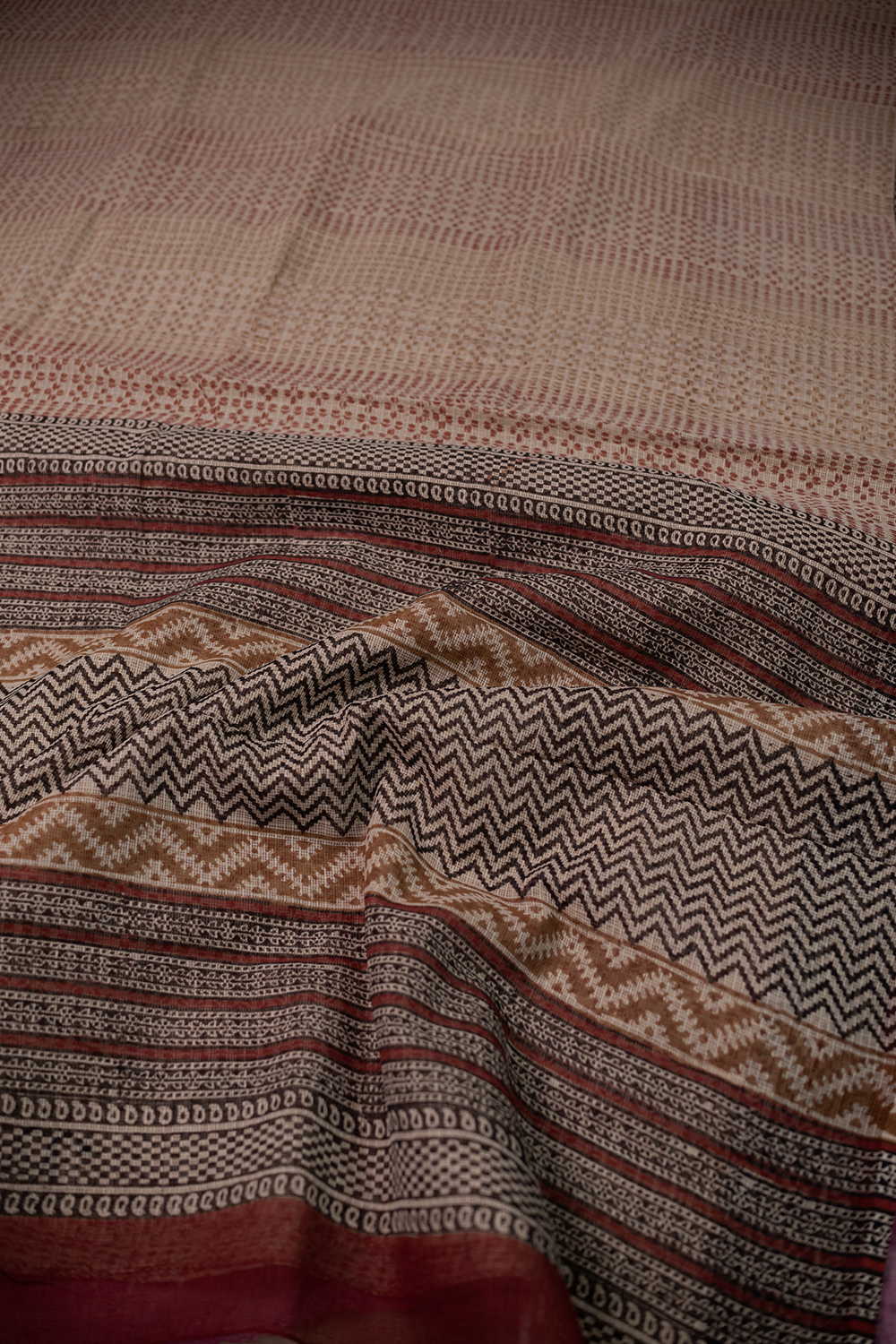Block Printed Cotton Saree - Matkatus 