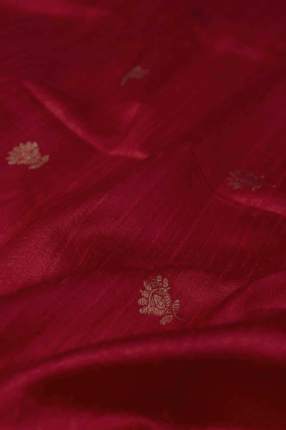 Traditional Red Banarasi Silk Fabric - 0.7m