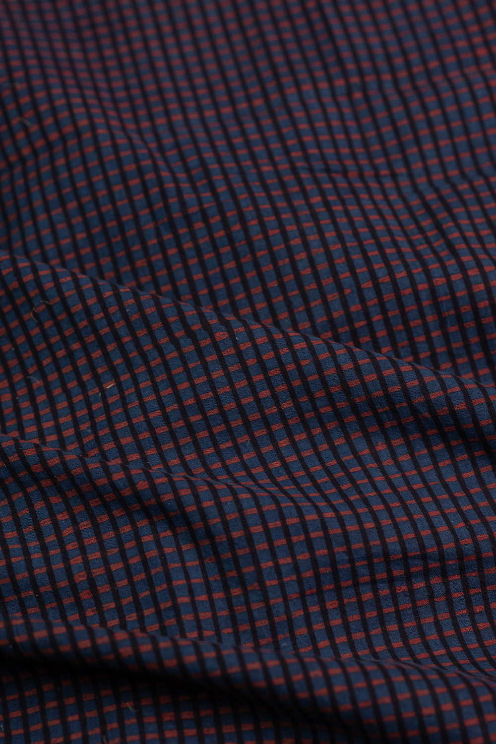 Indigo - Checks Ajrak Cotton Fabricc