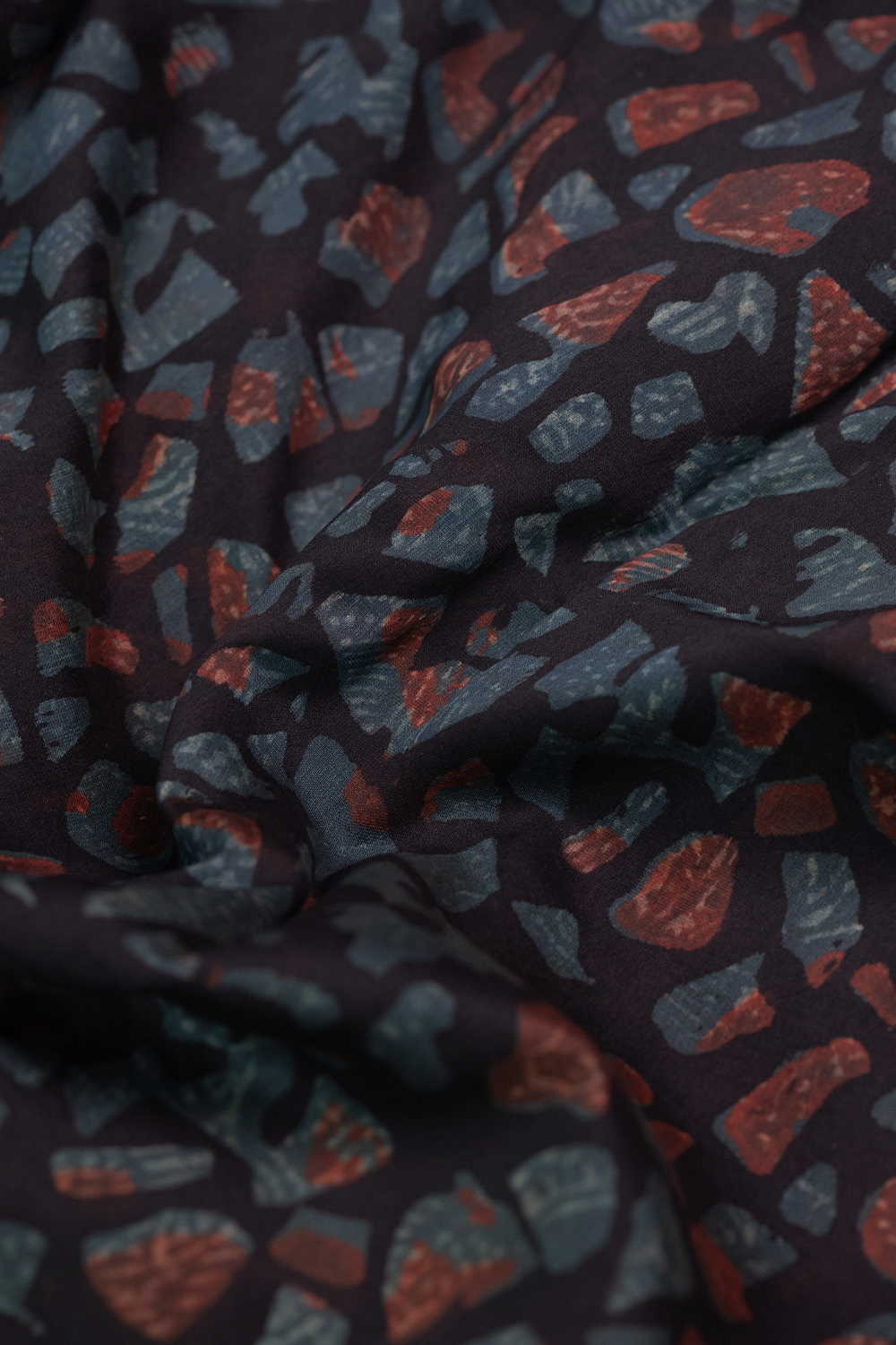 Block Printed Silk Cotton Fabric - Matkatus 