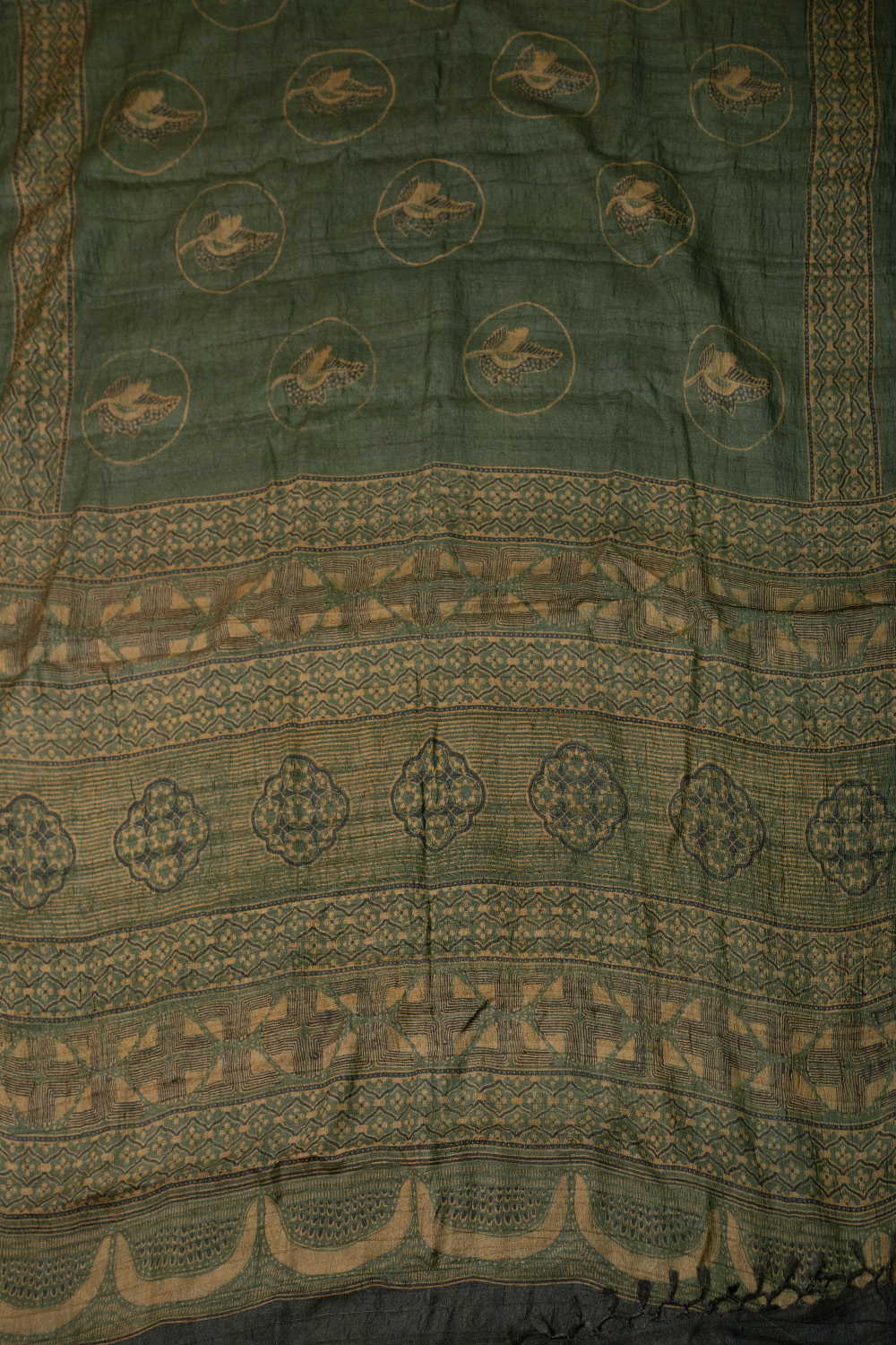 Ajrak Silk Saree - Matkatus 