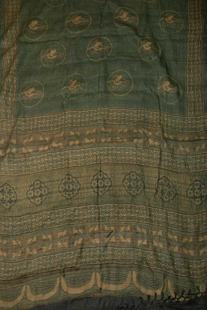 Ajrak Silk Saree - Matkatus 