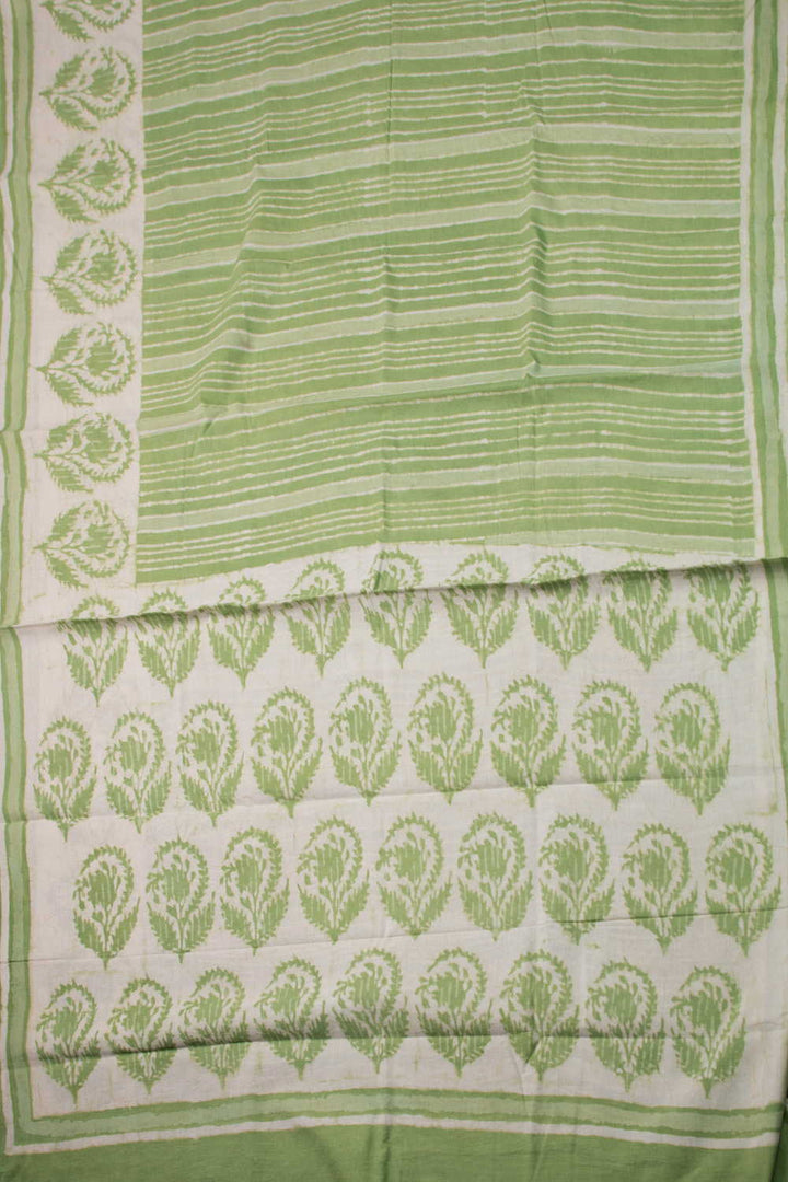 Block Printed Cotton Saree - Matkatus 