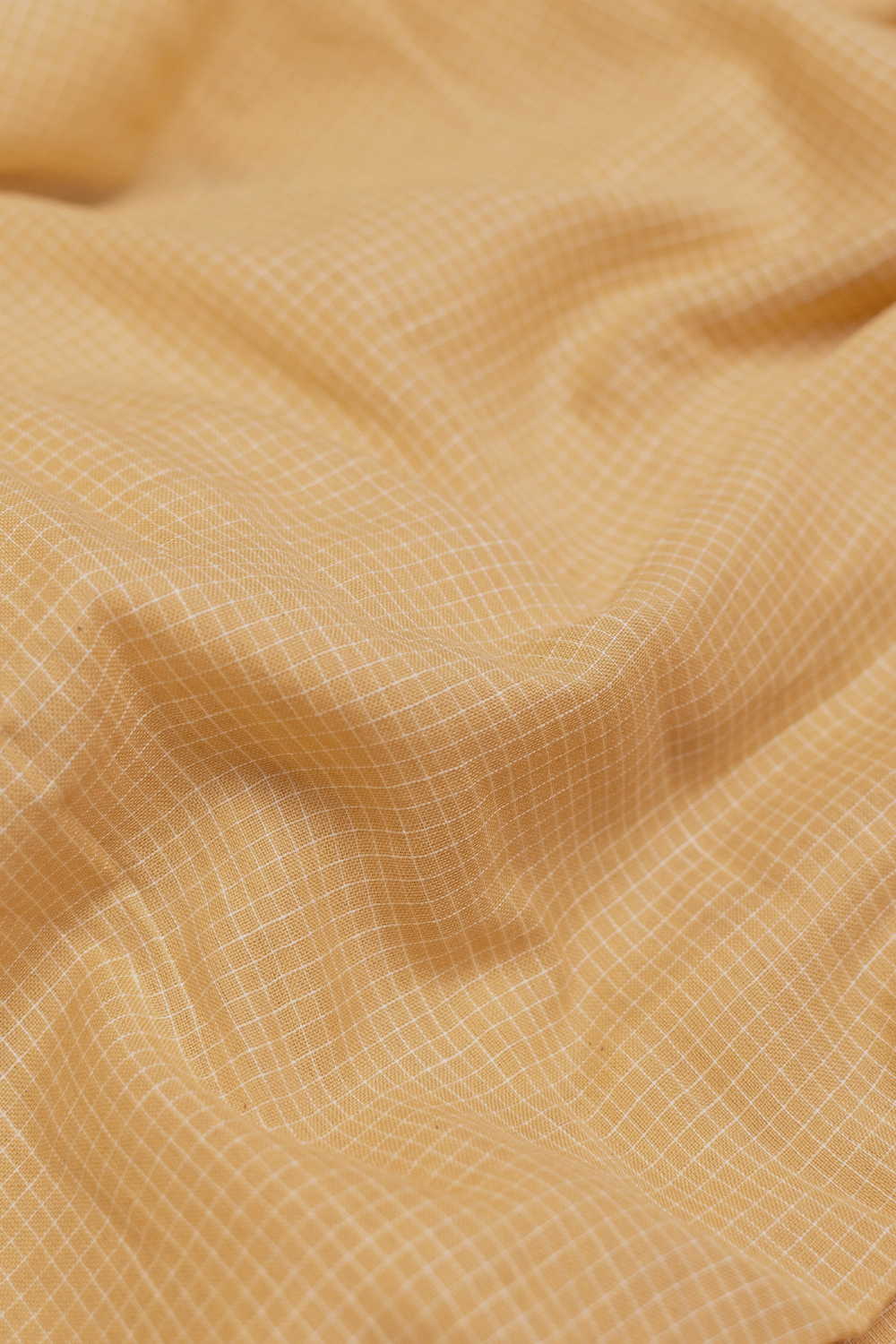 Checks - Yellow Handwoven Cotton Fabric