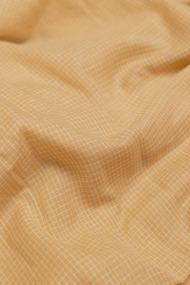 Checks - Yellow Handwoven Cotton Fabric