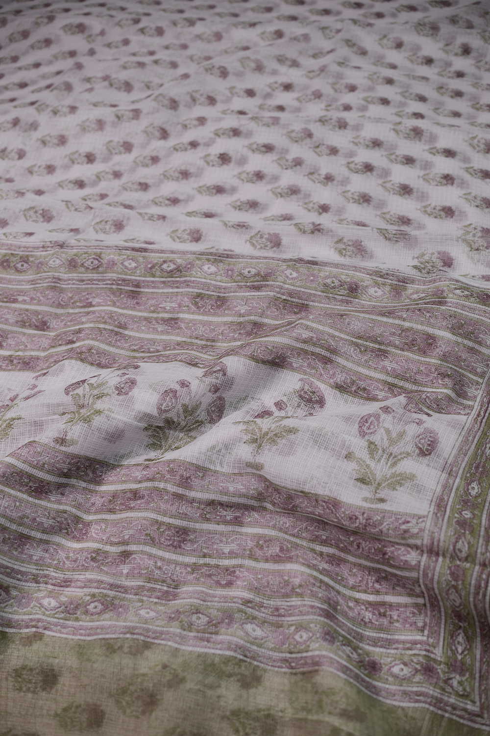 Block Printed Cotton Saree - Matkatus 
