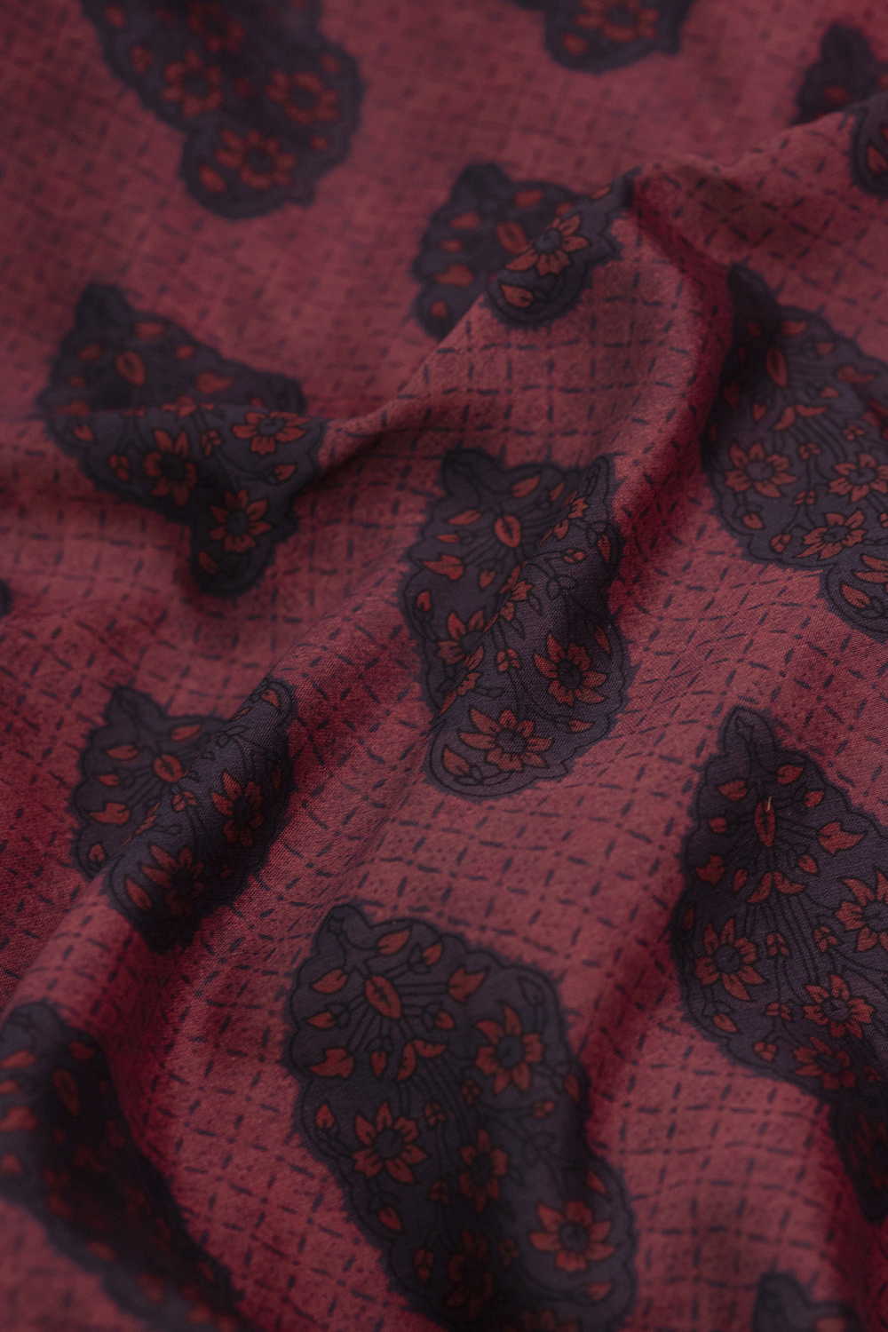 Block Printed Silk Cotton Fabric - Matkatus 