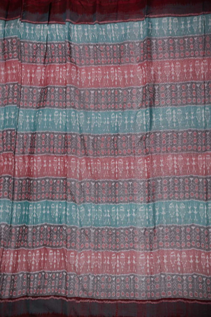 Multi-Coloured Orissa Ikat Cotton Fabric - 0.5m