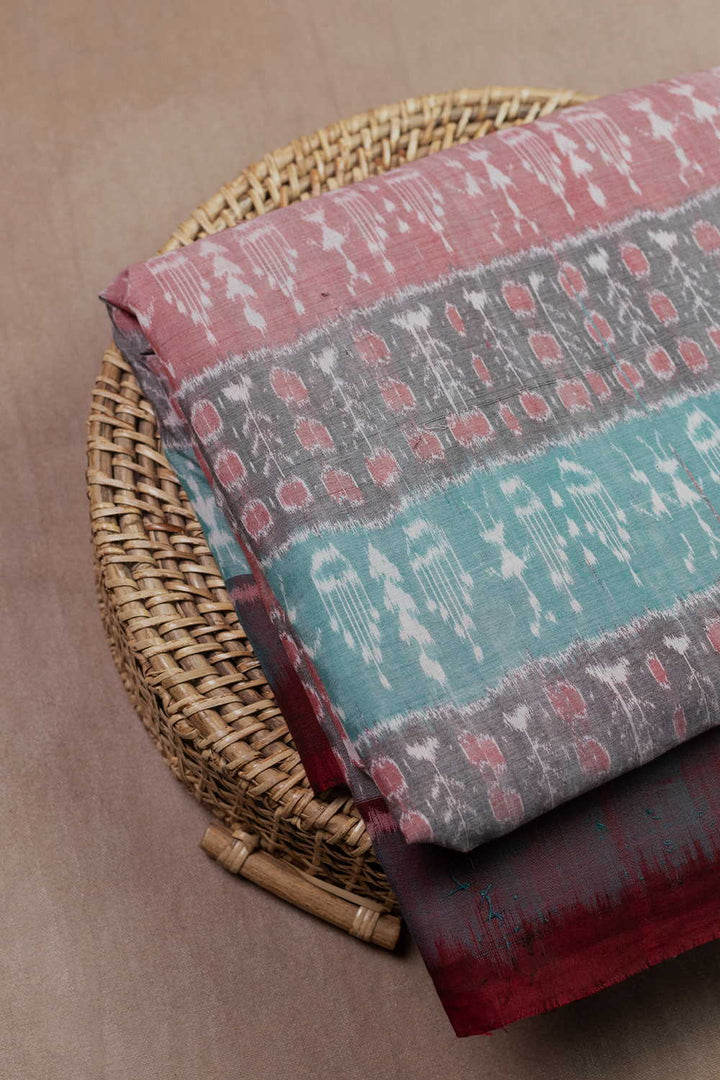 Multi-Coloured Orissa Ikat Cotton Fabric - 0.5m
