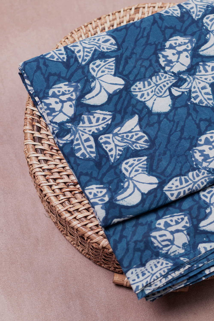 Indigo Garden Dabu Cotton Fabric - 2.4m
