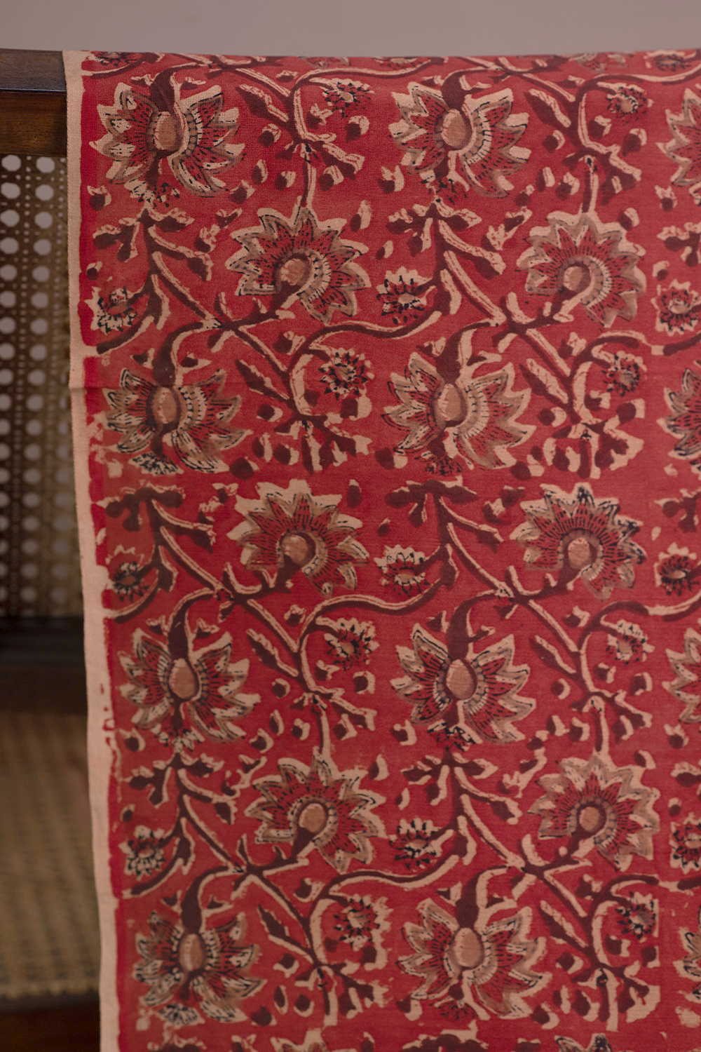 Block Printed Silk Cotton Fabric - Matkatus 