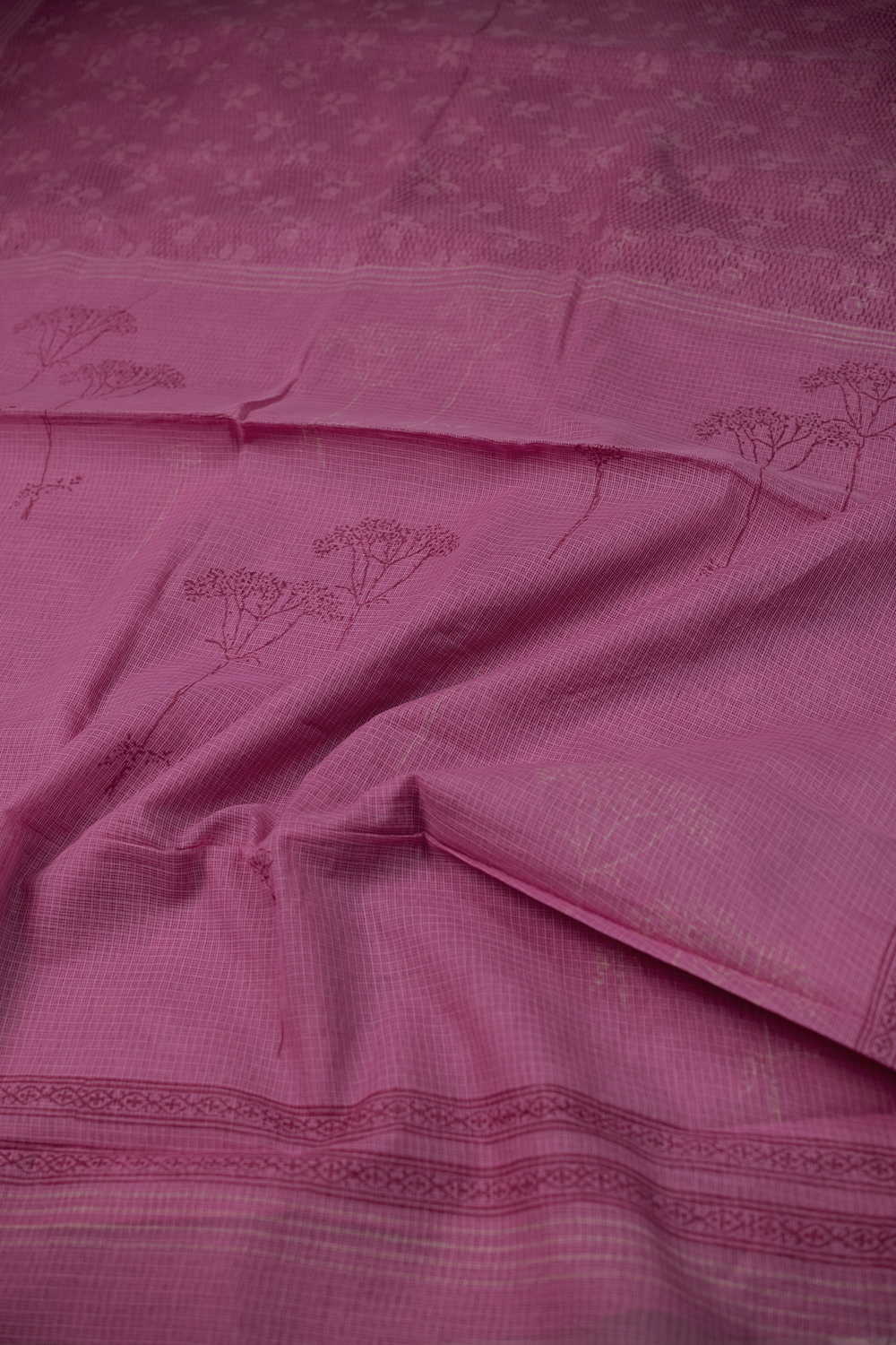 Block Printed Cotton Saree - Matkatus 