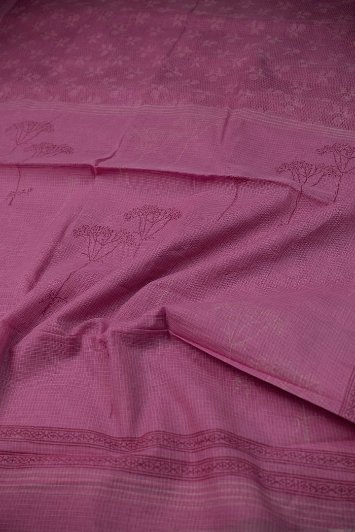 Block Printed Cotton Saree - Matkatus 