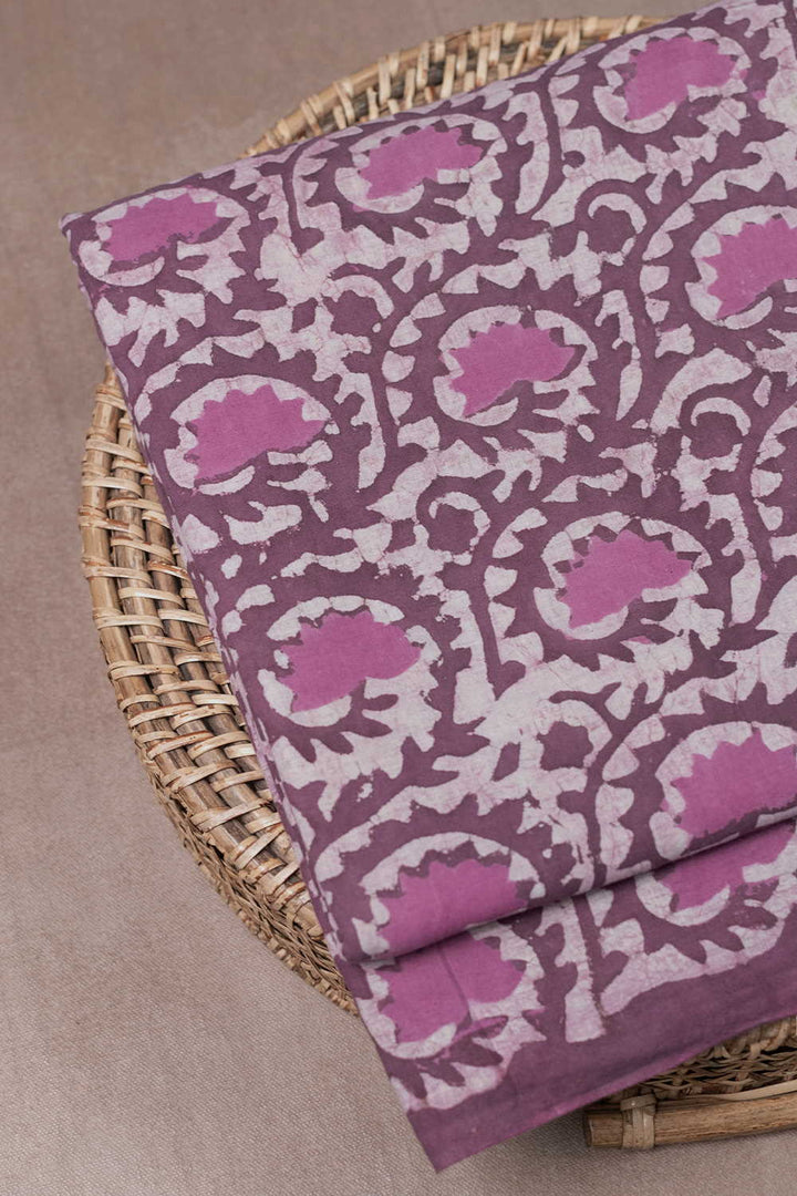 Spring Cluster Floral Dabu Cotton Fabric