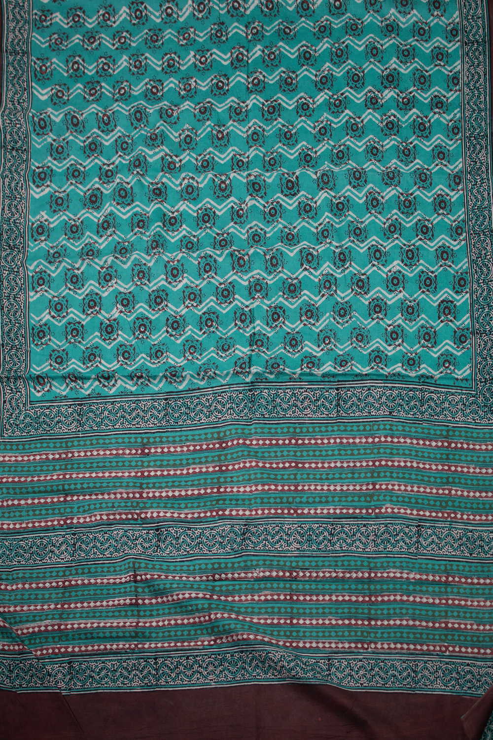 Block Printed Cotton Saree - Matkatus 