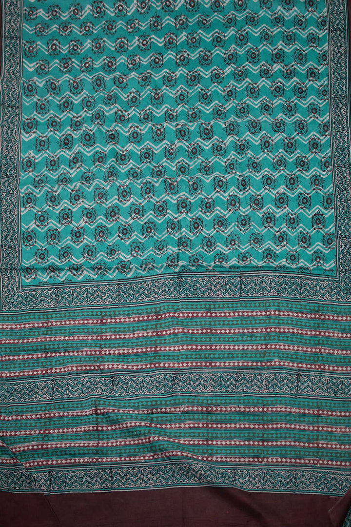 Block Printed Cotton Saree - Matkatus 