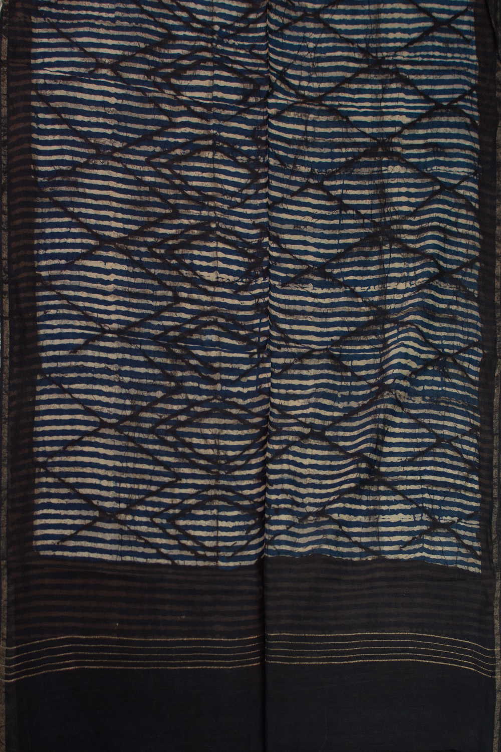 Patterned Block Printed Chanderi Dupatta