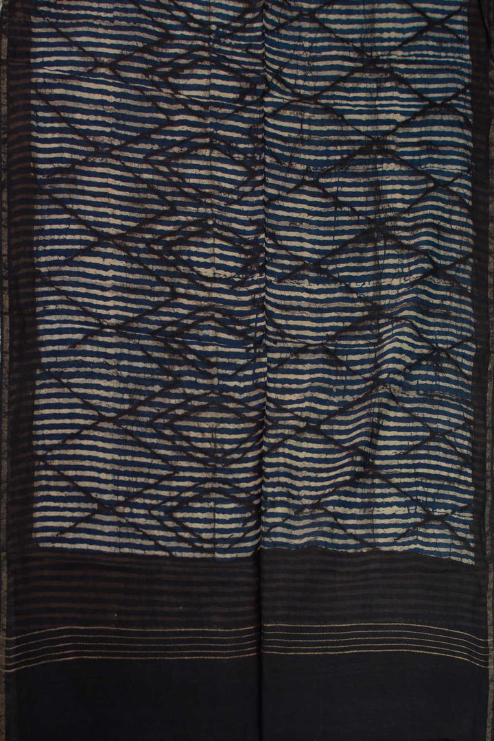 Patterned Block Printed Chanderi Dupatta