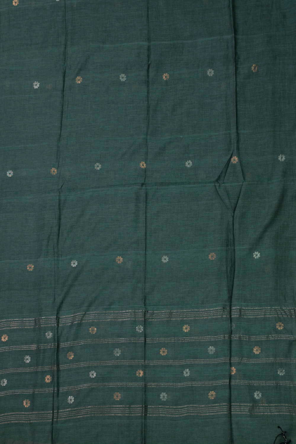 Greenish Grey Jamdani Cotton Dupatta