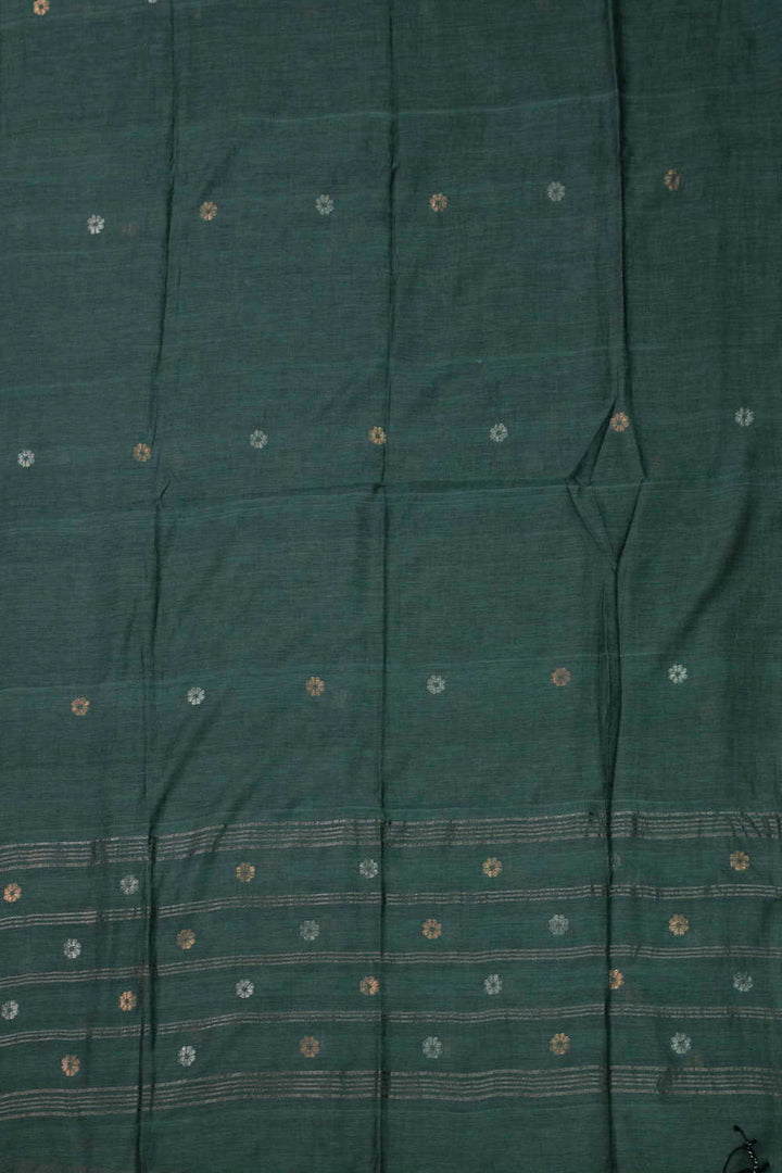 Greenish Grey Jamdani Cotton Dupatta