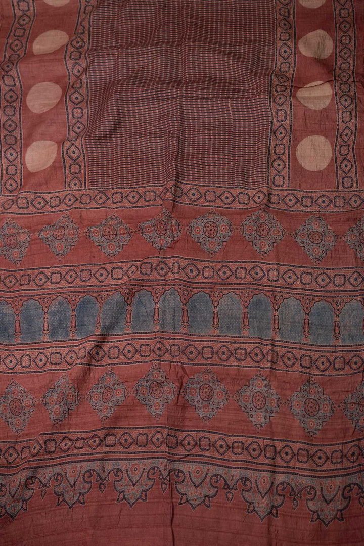 Ajrak Silk Saree - Matkatus 